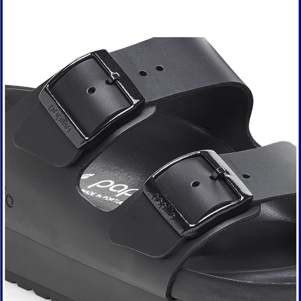 Birkenstock Arizona Papillio Flex Exquisite Leather Platform Sandal 39 (8/8.5) - Picture 9 of 13